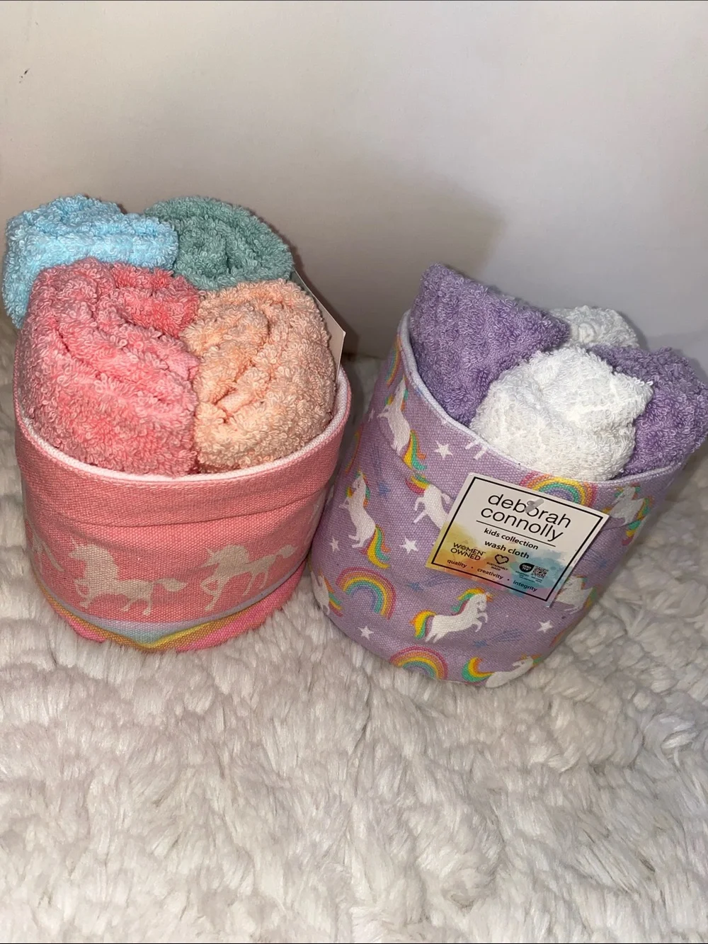 🪸 Bundle of Unicorn Mystic Washcloth Baskets